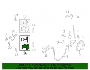 Door hinge lower rear right Mini Cooper Countryman R60 10-16