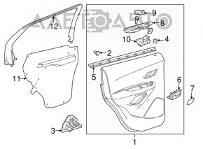 Door trim card rear left Buick Encore 13-16 ser