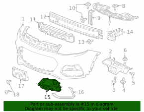 Fog light frame right Chevrolet Trax 17-20