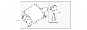 Subaru Outback 10-14 3.6L Rear Left Muffler