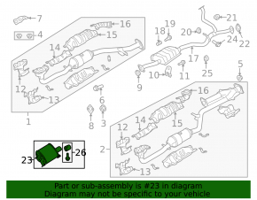 Subaru Outback 10-14 3.6L Rear Left Muffler