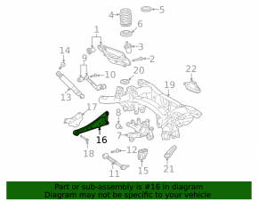 Rear left longitudinal arm Toyota Rav4 06-10