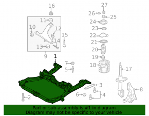 Subaru Outback 10-14 front subframe
