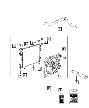Cooling pipe lower Dodge Grand Caravan 11-20
