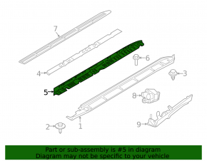 Right footrest bracket for BMW X7 G07 19-25