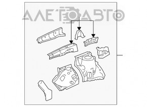 Front left quarter Lexus RX350 RX450h 10-15 graphite, without side member