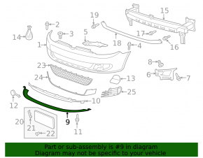 Front bumper lip VW Golf 10-14 GTI