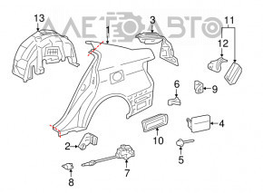 Quarter wing rear left Lexus GS300 GS350 GS430 GS450h 06-11