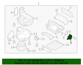 Actuator motor heater drive ventilation Subaru Outback 15-19