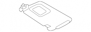 Left visor Toyota Rav4 19 - gray with backlight, without hook