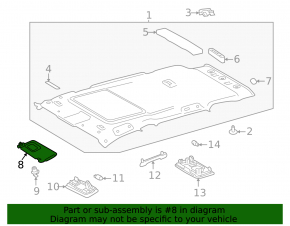 Left visor Toyota Rav4 19 - gray with backlight, without hook