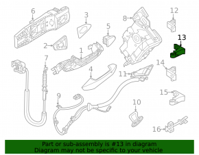 Upper rear left door hinge Volkswagen ID.4 21-23 lower part
