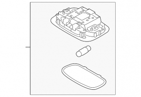 Ceiling light rear Kia Sorento 10-15 gray