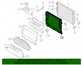 Porsche Cayenne 958 11-14 Hybrid Inverter Cooling Radiator Frame