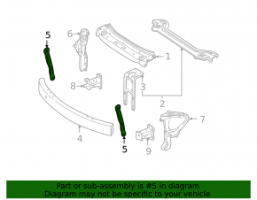 Left front bumper reinforcement bracket for Mercedes X164 GL W164 ML