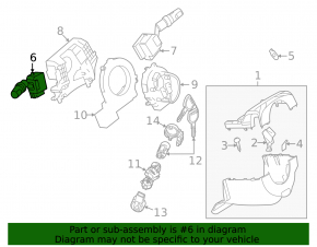 Left steering column switch for Mazda3 03-08