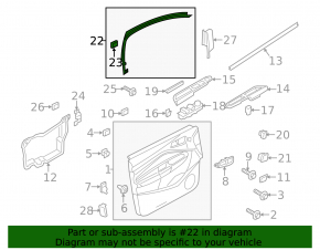 Front right inner door frame Ford Escape MK3 13-