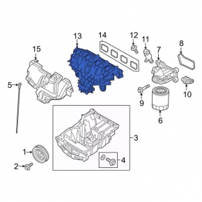 Intake manifold Ford Edge 15-18 2.0T