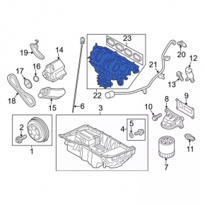 Intake manifold Ford Edge 15-18 2.0T