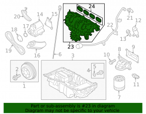 Intake manifold Ford Edge 15-18 2.0T