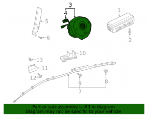 The driver's side airbag in the steering wheel of the Volkswagen ID.4 23-25 is black and does not have wiring.