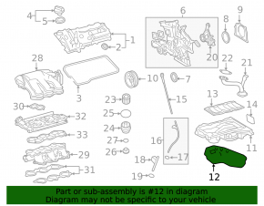 Lexus RX350 RX450h 16-22 Oil Pan