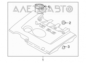Nissan Murano Z50 2003-2007 engine cover without emblem