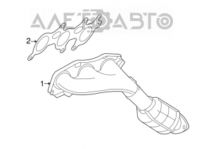 Right exhaust manifold with catalytic converter for Lexus GS300 06-06 RWD