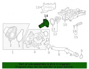 Thermostat housing cover Honda CRV 20-22 hybrid