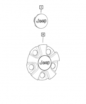 Center cap for Jeep Cherokee KL 14-22 disk