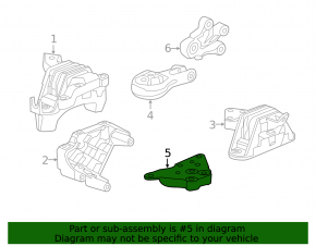 Gearbox bracket left Chevrolet Volt 11-15