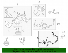 Charging port with cable, regular charging, left, Nissan Leaf 13-17