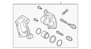 Front left caliper assembly for Lexus IS250 14-15