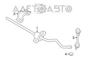 Stabilizer link rear right Lexus IS 14-20 CTR