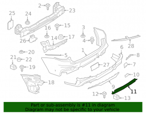 Rear bumper center bracket for BMW X4 G02 19-25 2019-21