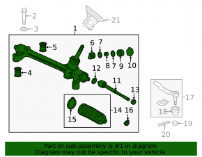 Steering rack Honda HR-V 16-22