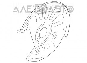 Brake Disc Cover Rear Right VW Jetta 19-24 Rusty