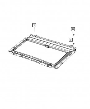 Sunroof mechanism frame Chrysler Pacifica 17- with gray curtain