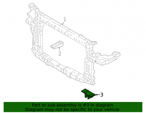 Lower right radiator bracket for Kia Sorento 21-26 (plastic)