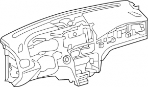 Infiniti QX30 17-19 dashboard without airbag
