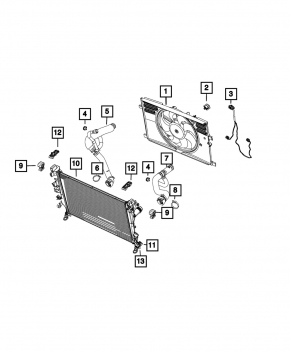 Radiator cooling water Jeep Renegade 15- 2.4 without additional cooling