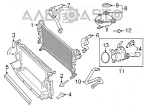Radiator cooling water Jeep Renegade 15- 2.4 without additional cooling