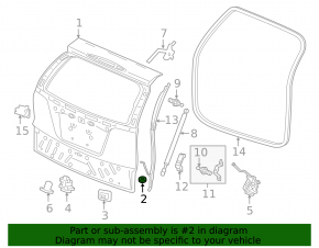 Trunk door bumper left Honda CRV 12-16