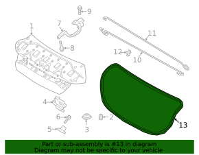 Hyundai Elantra 21-23 Trunk Lid Seal