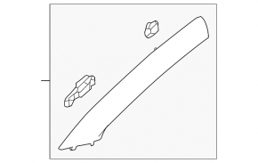 Front pillar trim left GMC Terrain 18- gray