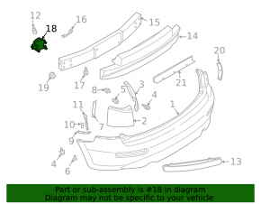 Rear Bumper Reinforcement Bracket Right Infiniti FX35 FX45 03-08