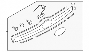 Subaru XV Crosstrek 13-17 trunk door trim for camera