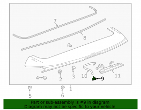 Rear Window Washer Nozzle Buick Encore 13-19