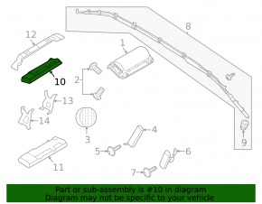 Right passenger knee airbag for Porsche Cayenne 19-26