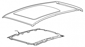 Metal roof for Ford Escape MK3 2013-2019 with panoramic windows